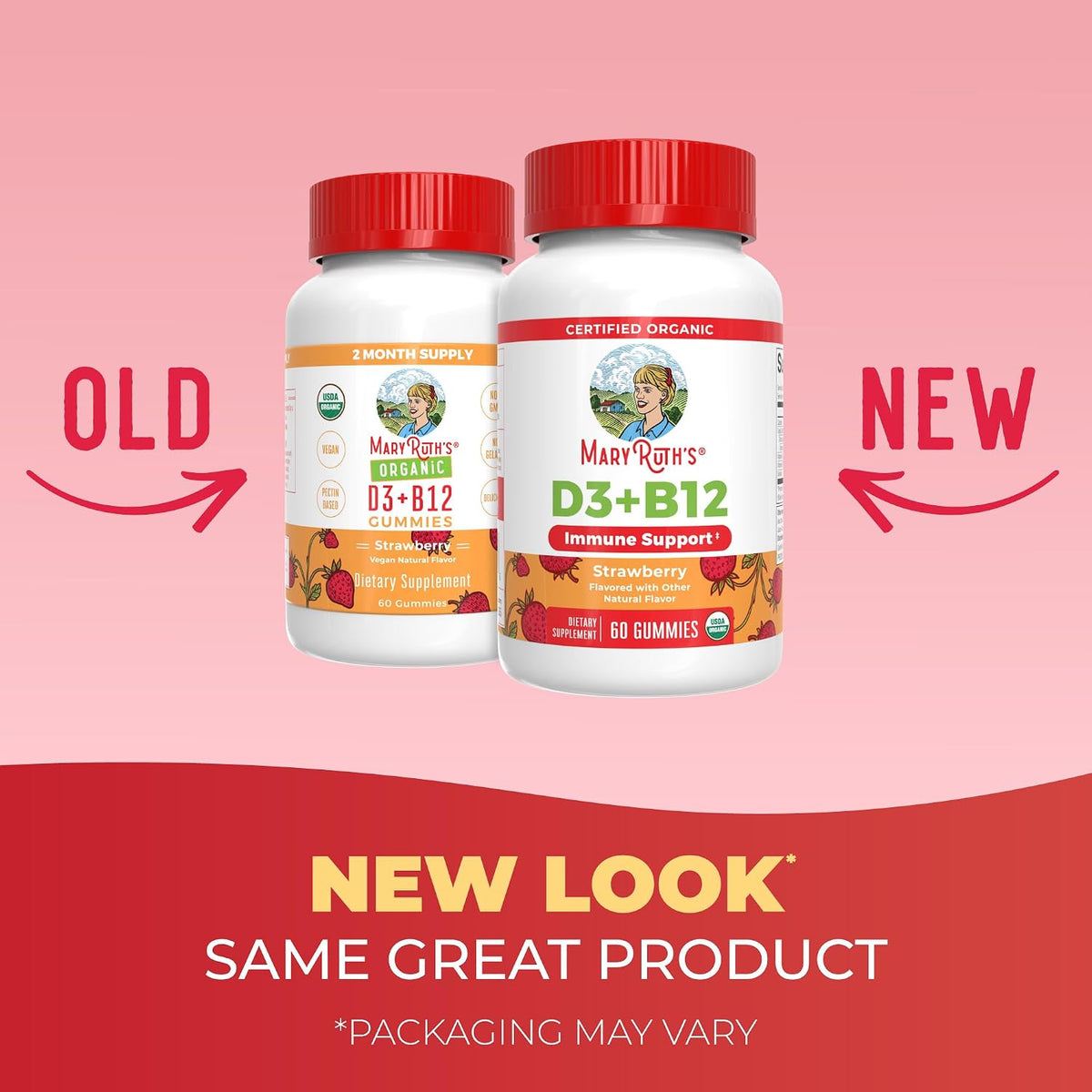 MaryRuth's Organic Vitamin D3 + B12 Gummies - 60 Gummies - görsel 2