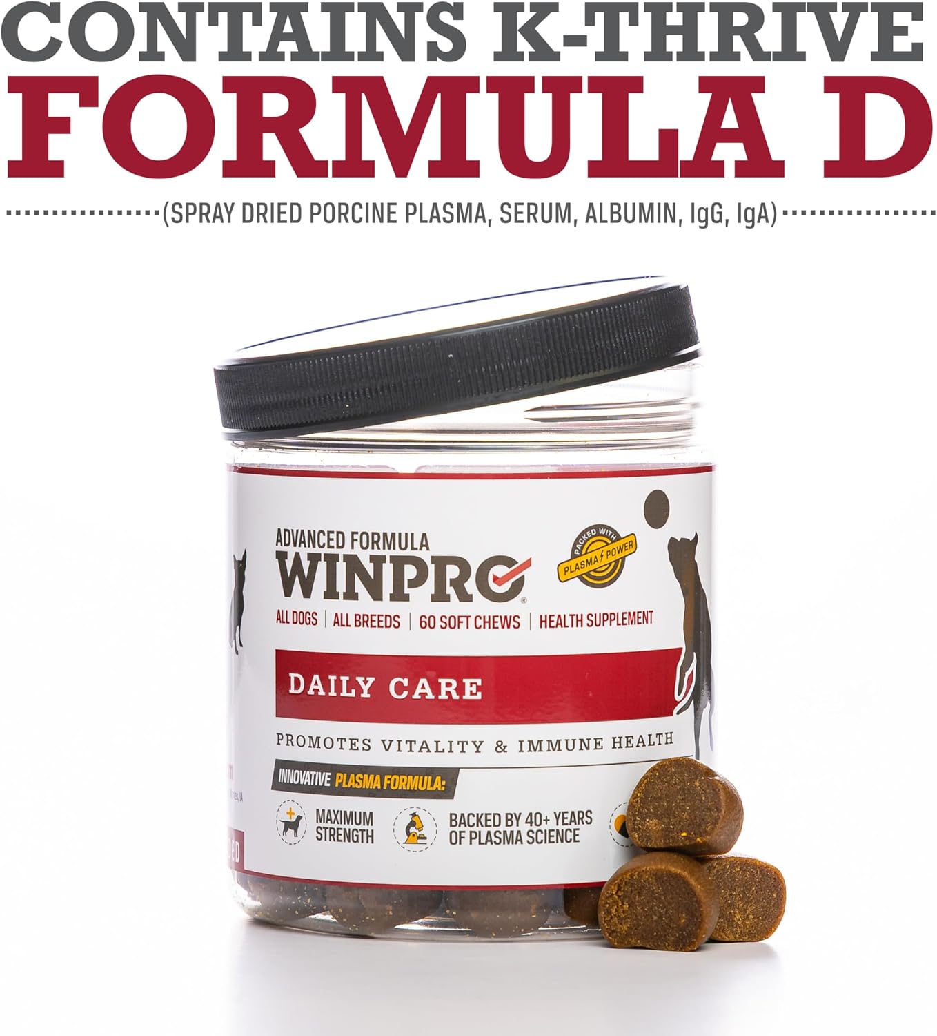 WINPRO Pet Daily Care Chews for Dogs (60 Soft Chews) - Plasma-Powered Immune Support - görsel 7