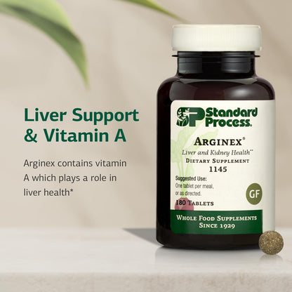 Standard Process Arginex - Liver & Kidney Support Supplement - Daily Immune System Support - Gluten-Free, Dairy-Free & Soya-Free - 180 Tablets