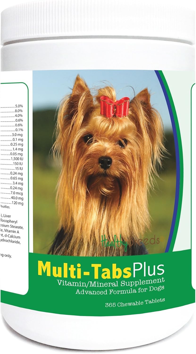 Healthy Breeds Yorkshire Terrier Multi-Tabs Plus Chewable Dog Tablets 365 Count - görsel 1