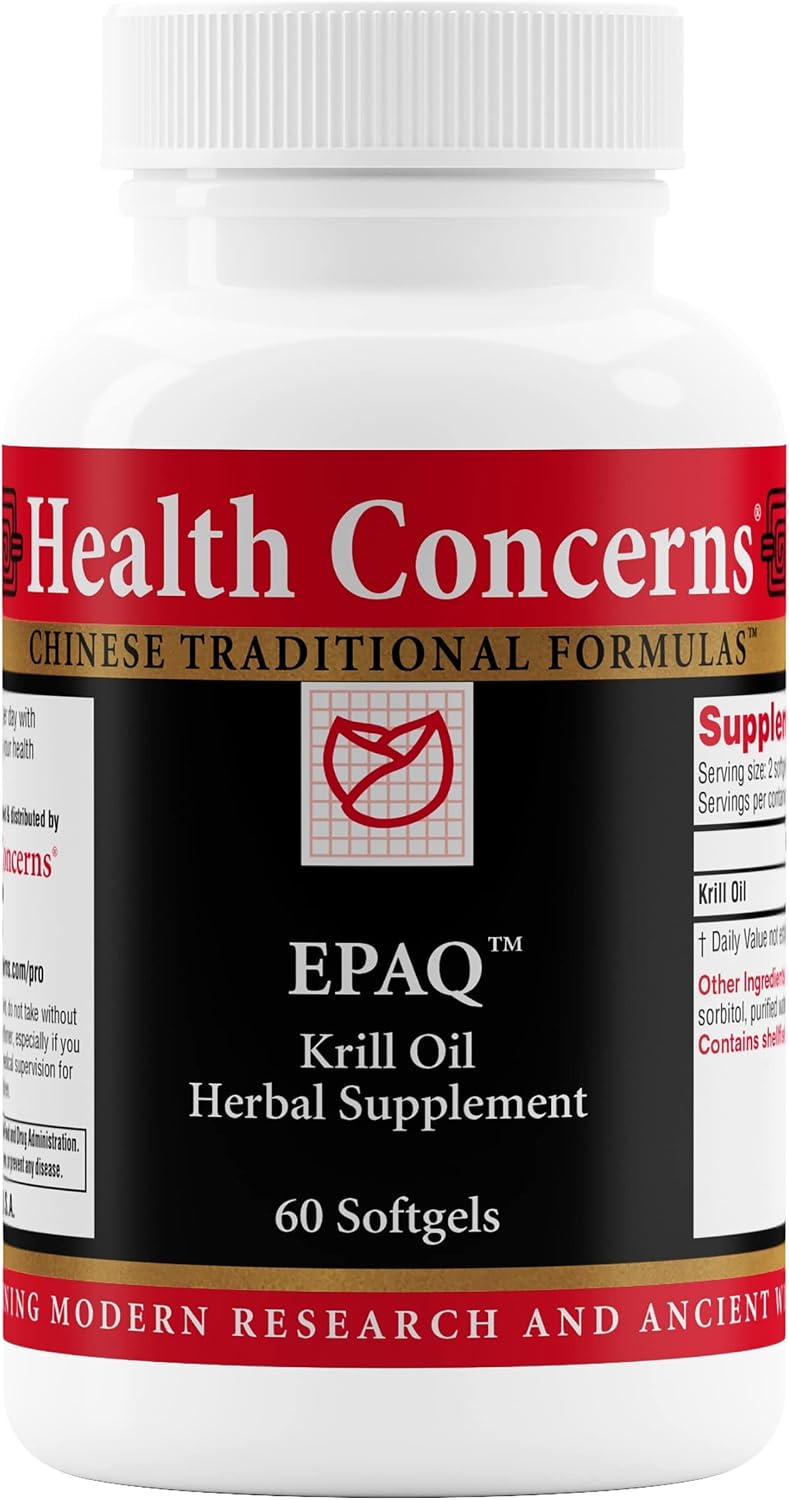 Health Concerns EPAQ – Brain & Heart Health Krill Oil Supplement (60 Softgels) - görsel 1