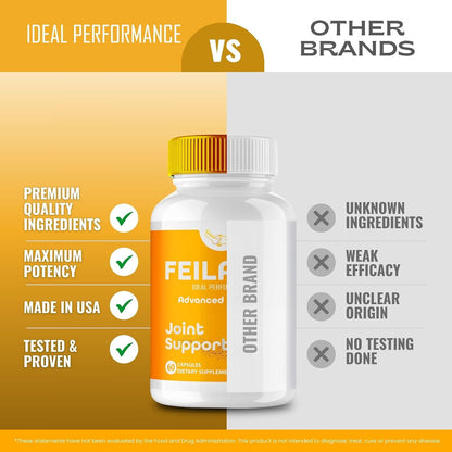Feilaira Capsules - Official Joint Support Supplement - Maximum Strength All-Natural Formula to Strengthen Bones, Improve Mobility & Enhance Flexibility (5 Pack)