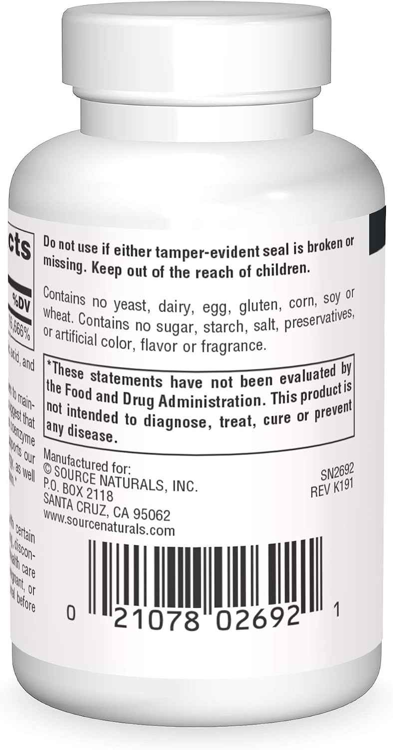 Source Naturals Biotin 5,000mcg High Potency B Vitamin - 200 Tablets - görsel 2