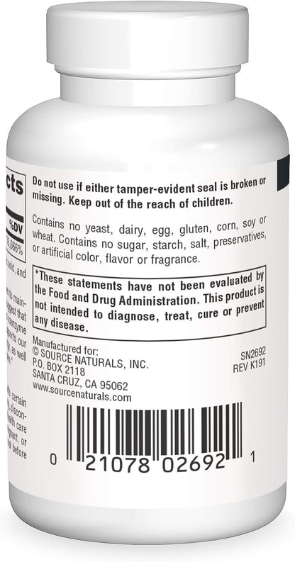 Source Naturals Biotin 5,000mcg High Potency B Vitamin - 200 Tablets