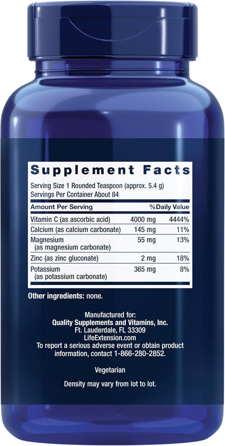 Life Extension Buffered Vitamin C Powder – Gentle on the Stomach, with Minerals - görsel 2