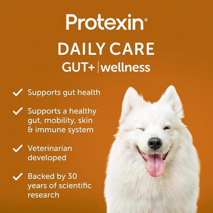 Protexin Daily Care Gut+ Wellness Dog Chews, Duck and Carrot Flavour, 60 Count