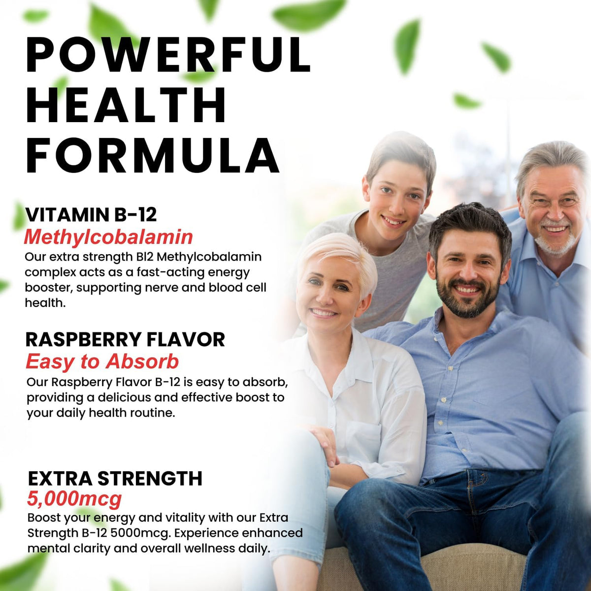 VITBOOST Vegan Liquid B-12 Drops – 5000 mcg Methylcobalamin, Raspberry Flavour, Sublingual, 60 Servings - görsel 6
