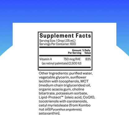 Seeking Health Vitamin A Drops - Liquid Retinyl Palmitate, 1500mcg (600 Servings)