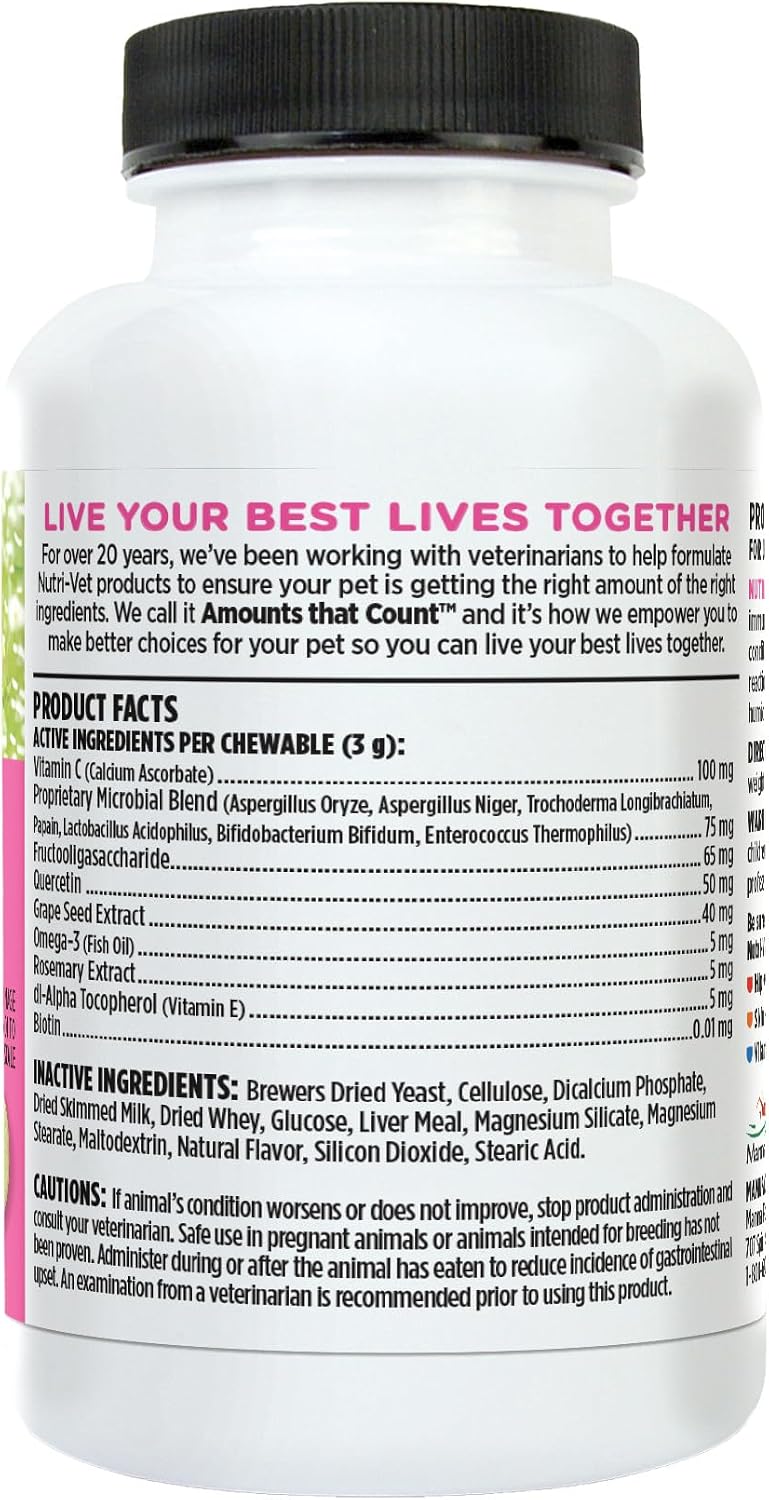 Nutri-Vet Allerg-Eze Chews for Dogs – Allergy Relief with Antioxidants & Omega-3s, 60 Chews - görsel 9