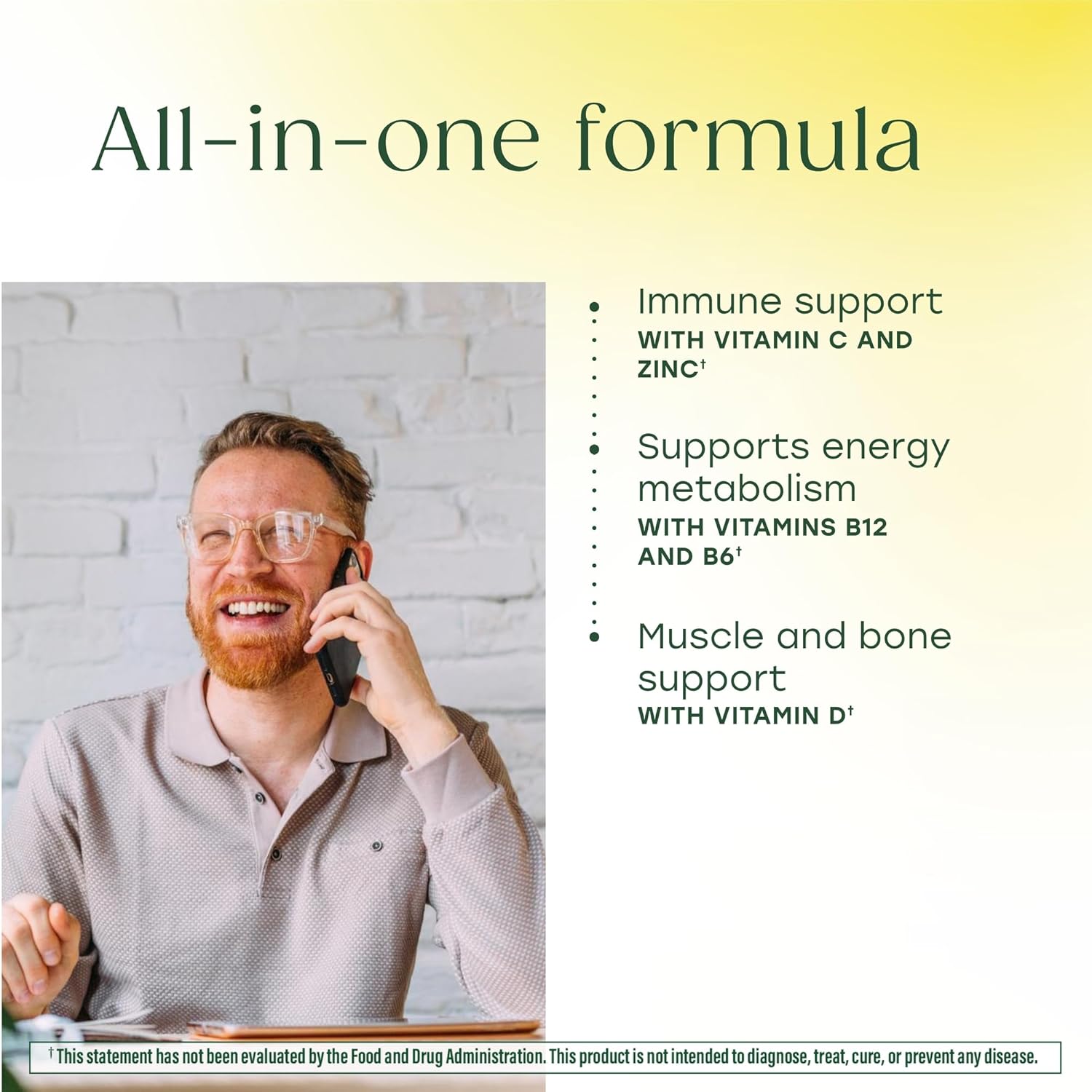 MegaFood Multivitamin for Men 40+ One Daily | Methylated B12, Vitamin D3, C & Zinc | 60 Tablets - görsel 3