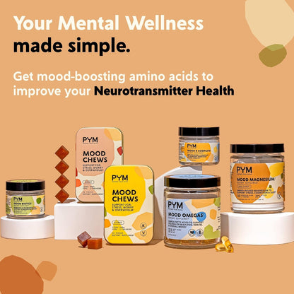 PYM Citrus Mood Chews - Stress Support Supplement with GABA & L-Theanine, 20 Chews