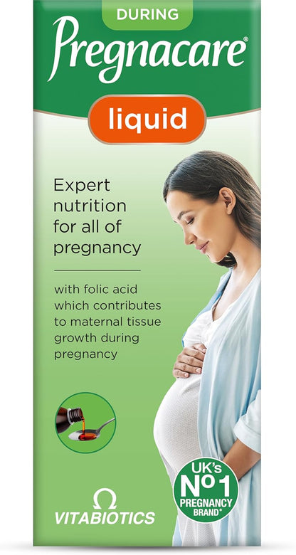 Vitabiotics Pregnacare Liquid – Prenatal Supplement with Folic Acid & Vitamin D, 200 ml