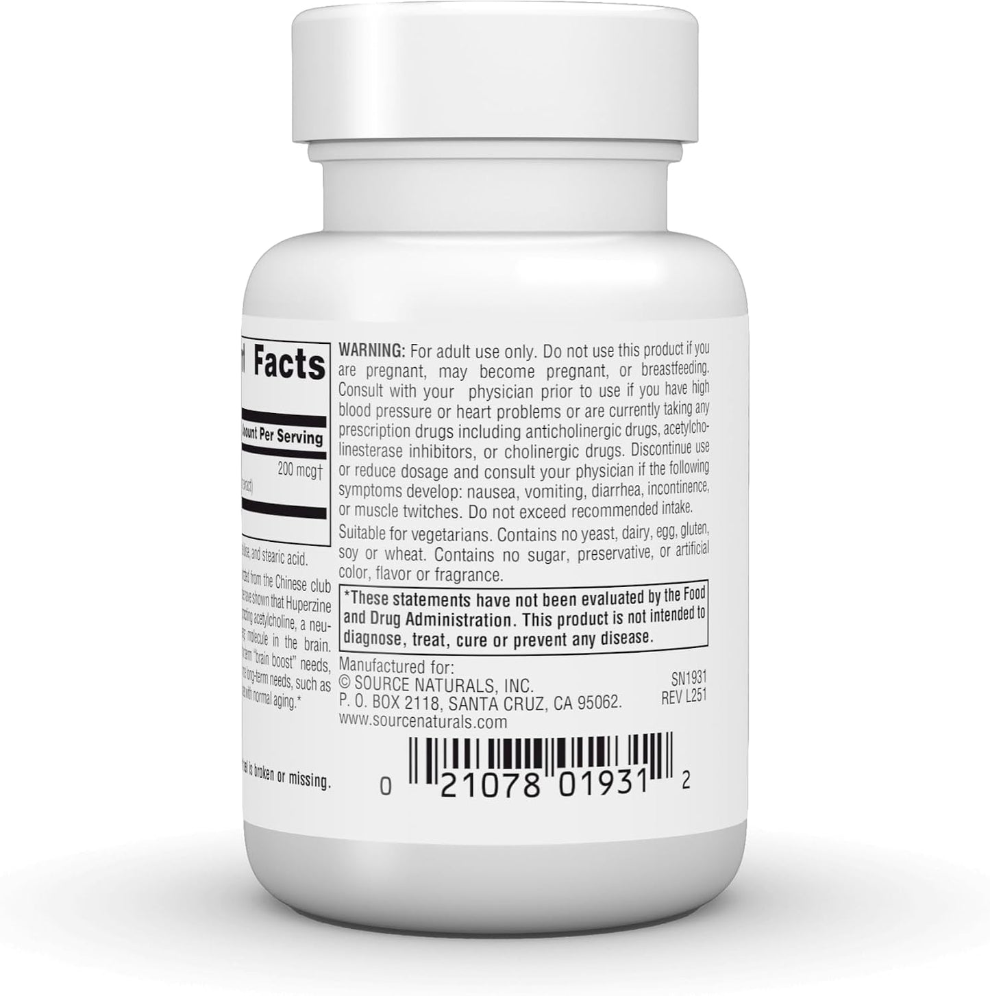 Source Naturals Huperzine A, 200 mcg – 120 Tablets for Learning and Memory Support - görsel 4
