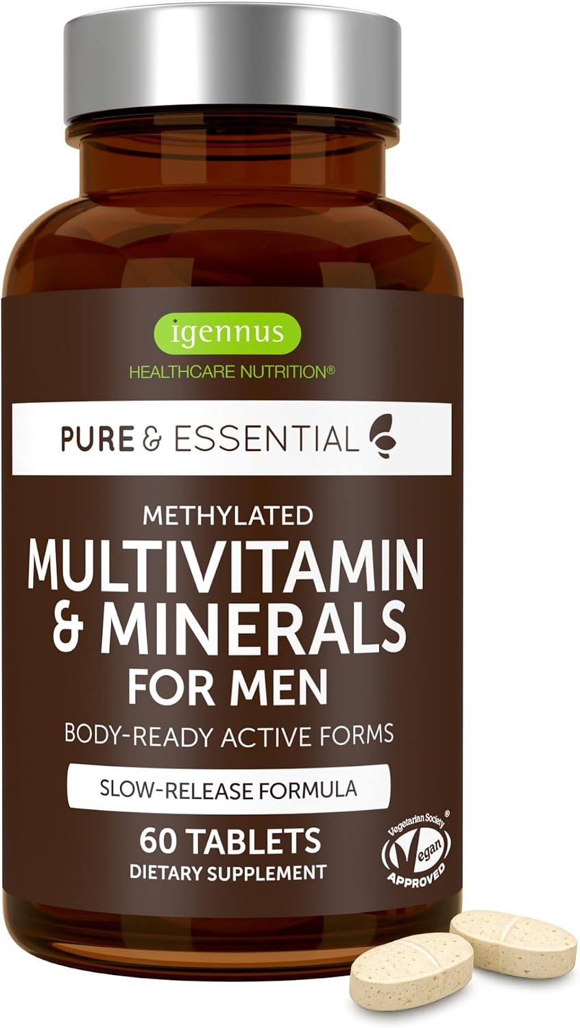 Igennus Methylated Multivitamin for Men – 22 Active Nutrients, 60 Tablets - görsel 1