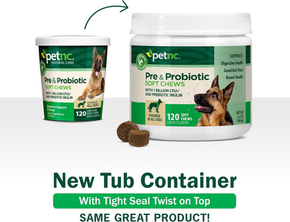 PetNC Natural Care Pre & Probiotic Soft Chews for Dogs - Liver Flavour, 120 Count