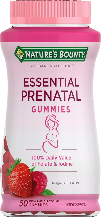 Nature's Bounty Optimal Solutions Essential Prenatal Gummies, 50 Gummies