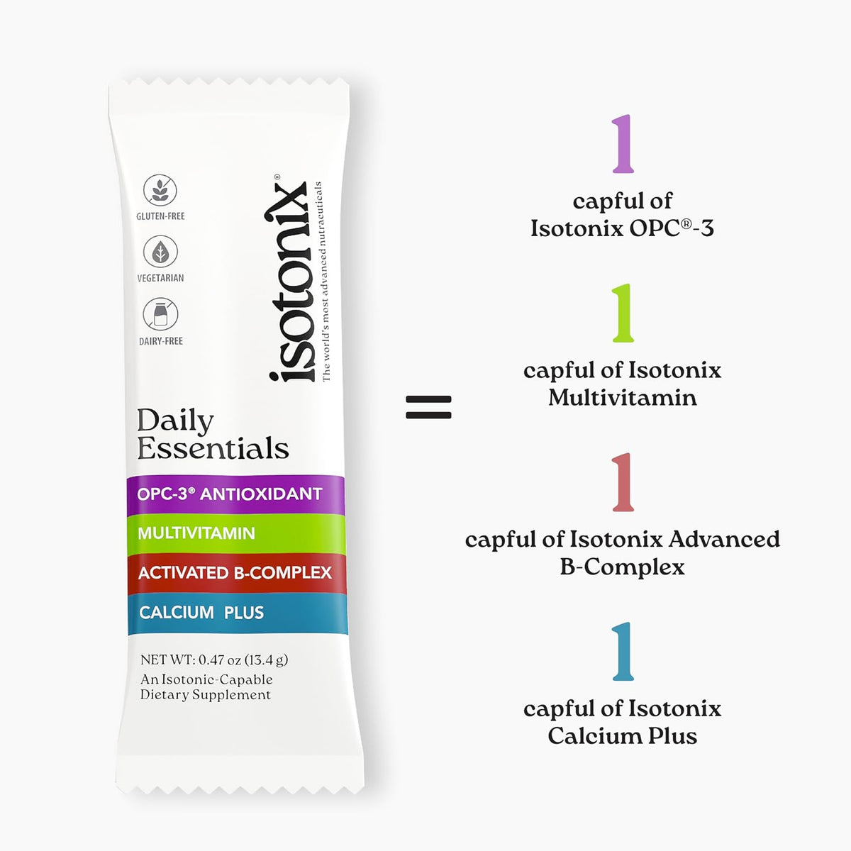 Isotonix Daily Essentials Multivitamin Powder Sachets - 4-in-1 Isotonic Formula, 30 Packets - görsel 4