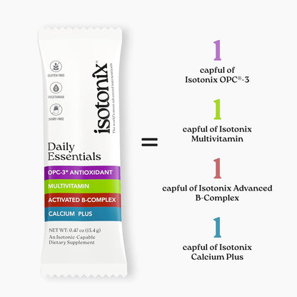 Isotonix Daily Essentials Multivitamin Powder Sachets - 4-in-1 Isotonic Formula, 30 Packets