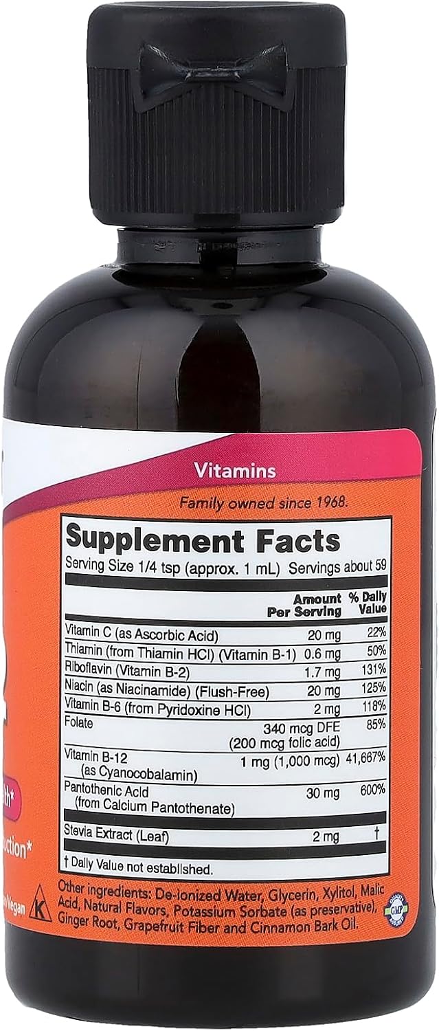 NOW Foods Liquid B-12 (B Complex) – 59 ml - görsel 2