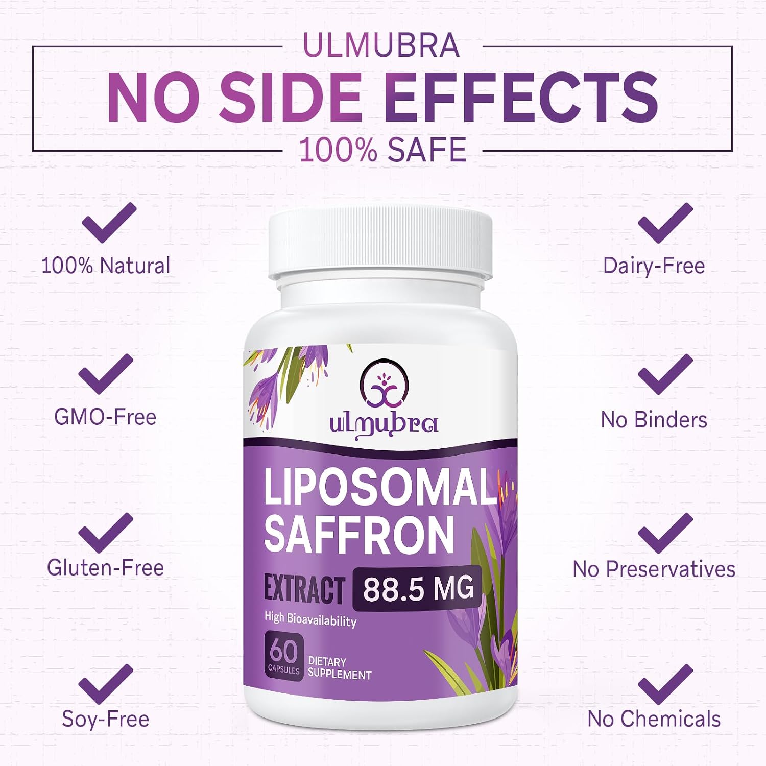 Liposomal Saffron Supplement 88.5 mg - 120 Vegan Capsules - görsel 6
