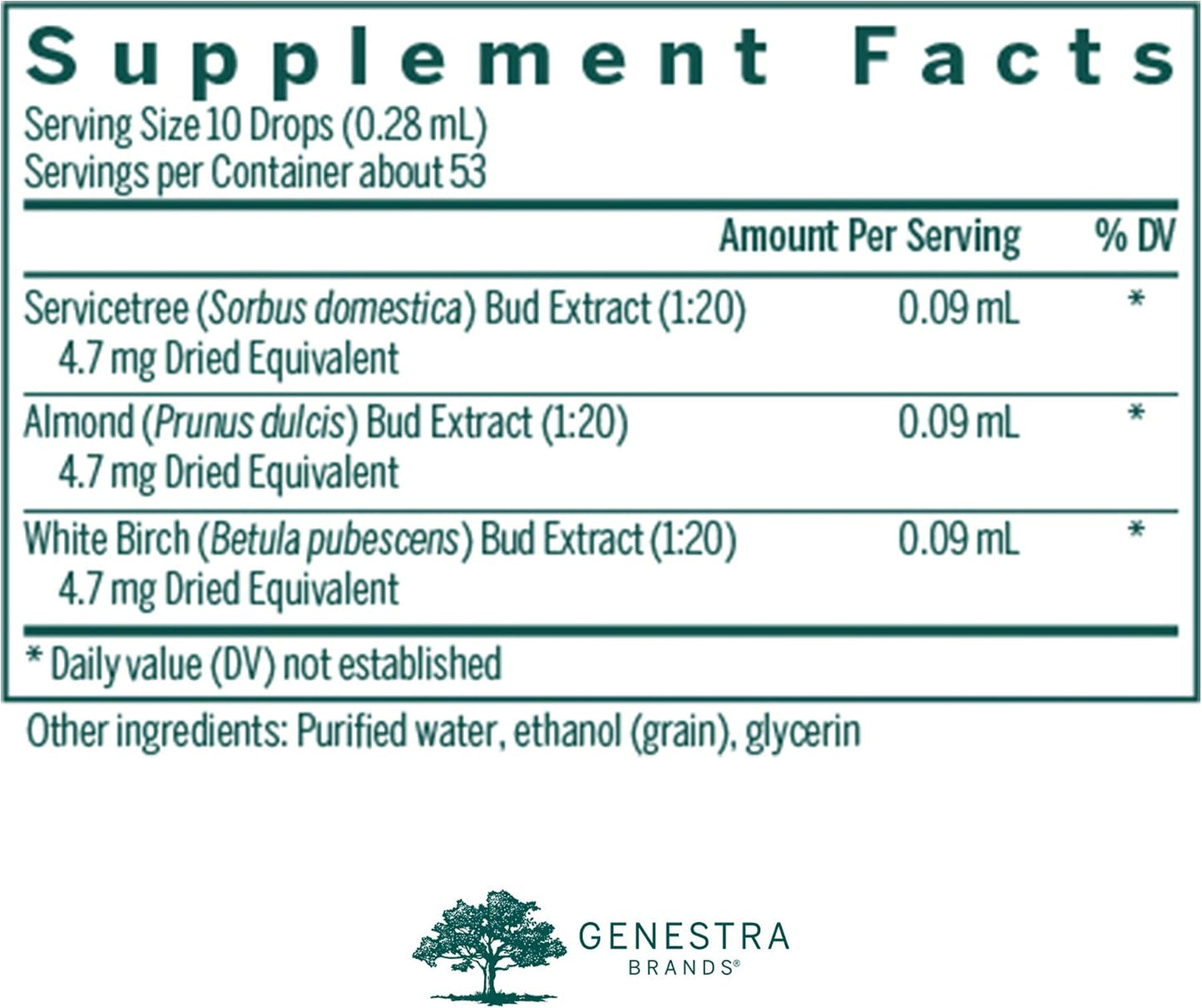 Genestra Brands Hpo-gen | Servicetree, Almond, and White Birch Herbal Supplement | 15 ml - görsel 2