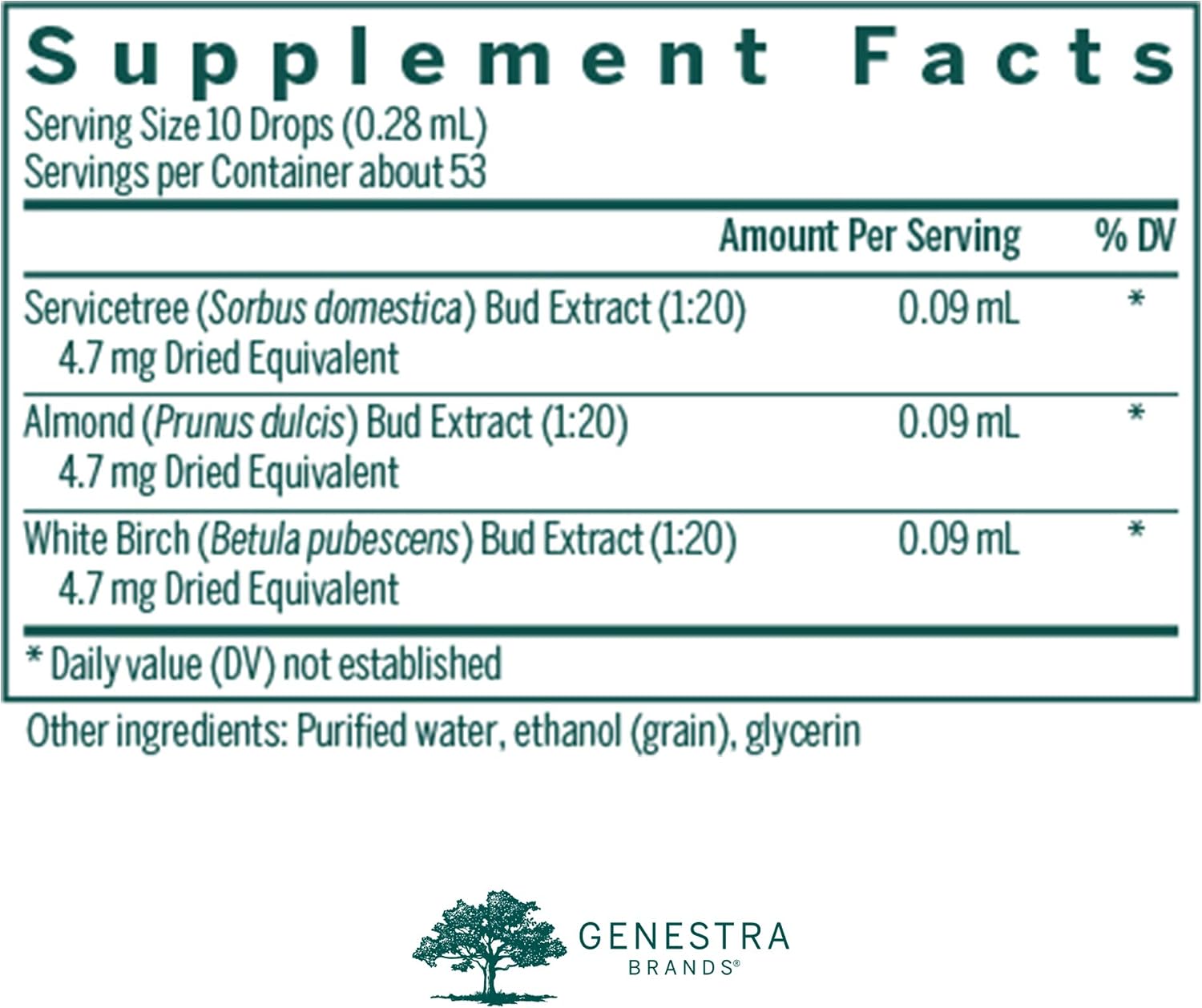 Genestra Brands Hpo-gen | Servicetree, Almond, and White Birch Herbal Supplement | 15 ml - görsel 2