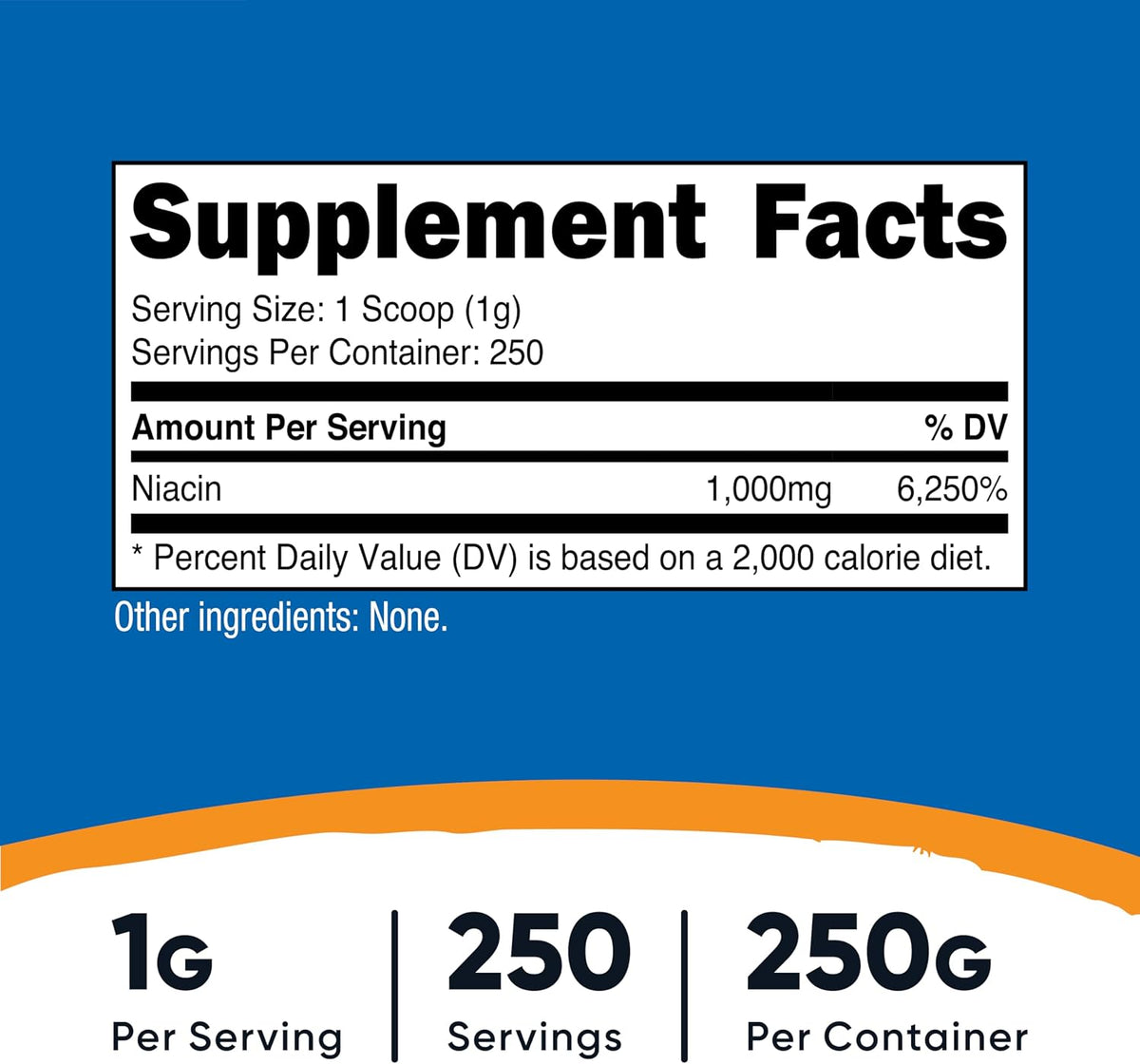 Nutricost Niacin (Vitamin B3) Powder - 500g (2-Pack) - 1g per Serving - görsel 2