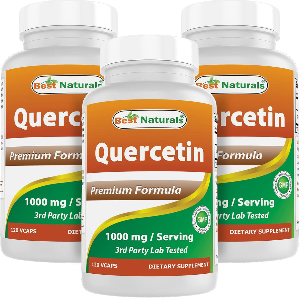 Best Naturals Quercetin 1000 mg - 120 Veggie Capsules, 3-Pack - görsel 1