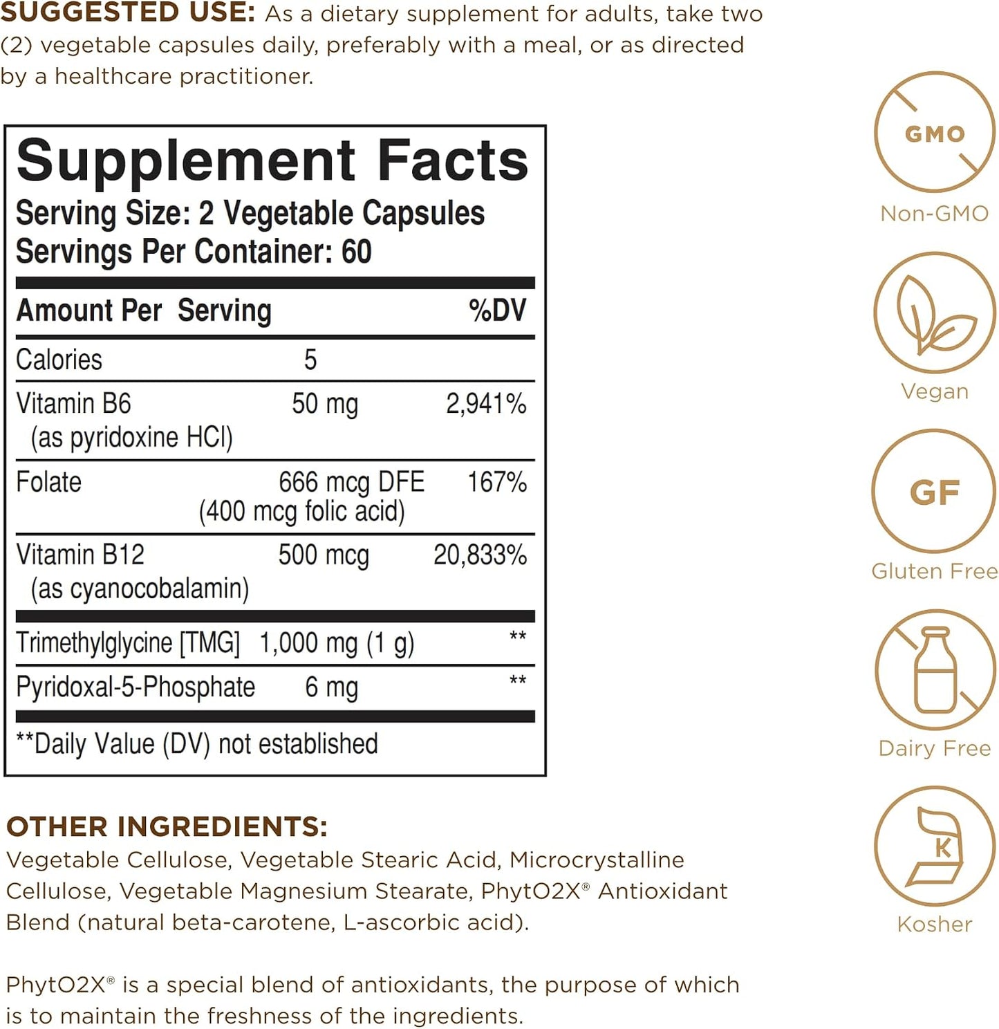 Homocysteine Modulators Solgar 120 VCaps - görsel 2