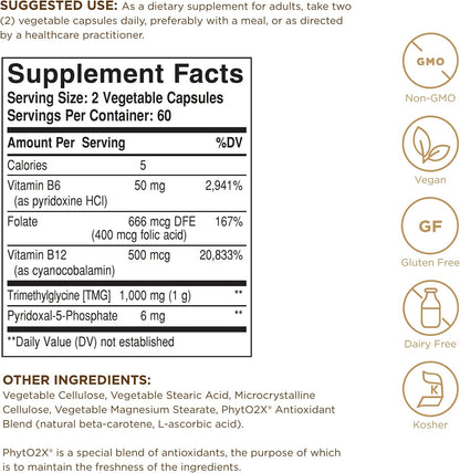 Homocysteine Modulators Solgar 120 VCaps