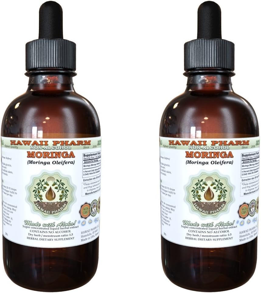 Hawaii Pharm Moringa Alcohol-Free Liquid Extract – Moringa Oleifera Leaf Glycerite, 60 ml - görsel 7