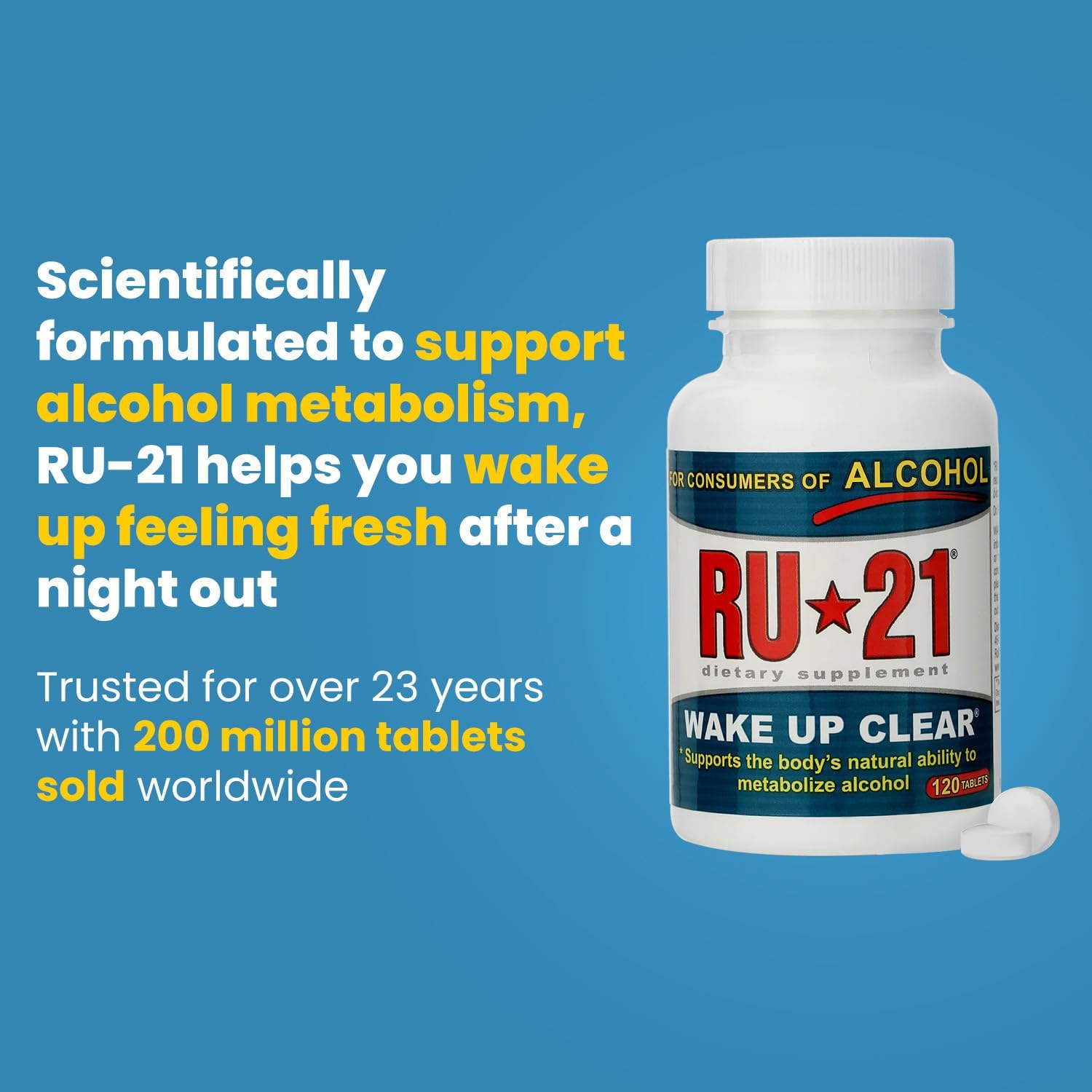 RU-21 Liver Support Supplement | Feel Better After Drinking | 120 Tablets - görsel 2