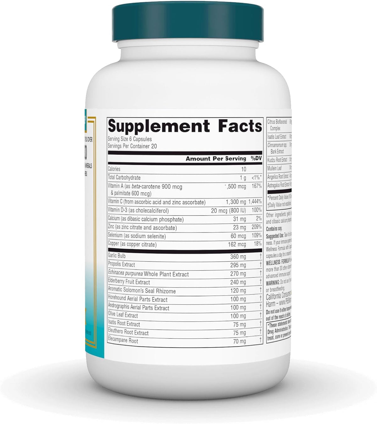 Source Naturals Wellness Formula Bio-Aligned Vitamins & Herbal Defence - 120 Capsules - görsel 2