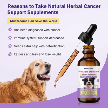 Pet Critical Guard Dog Immune Support Supplement with Turkey Tail Mushroom - 2 oz (59 ml)