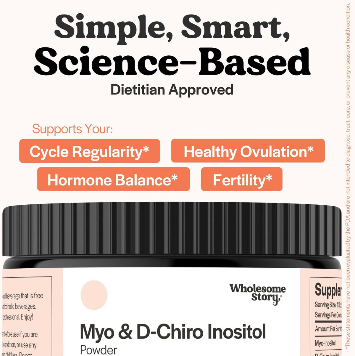 Wholesome Story Myo-Inositol & D-Chiro Inositol Powder - 40:1 Ratio, 90 Servings - görsel 2