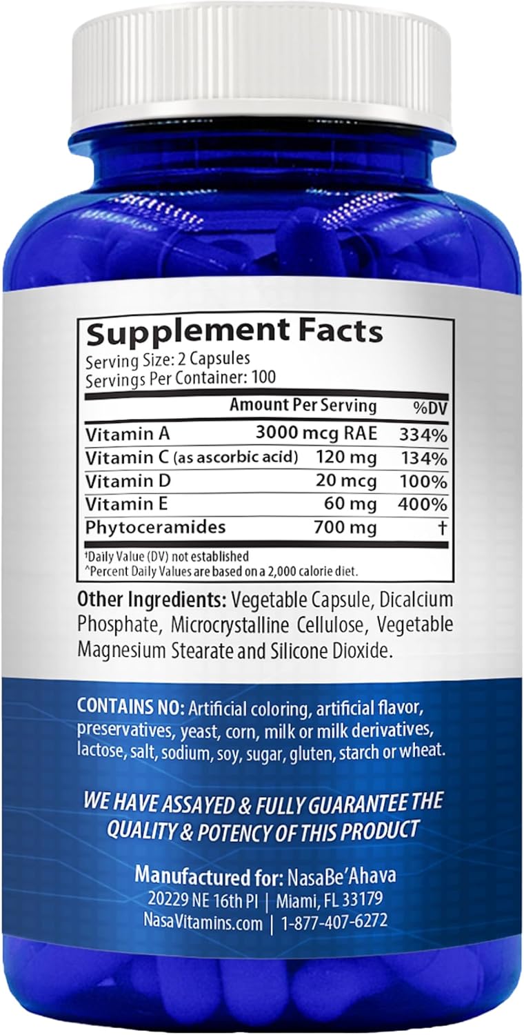 Extra Strength Phytoceramides 700mg – Plant-Based Ceramides with Vitamins A, C, D, E for Women (100 Day Supply) - görsel 8