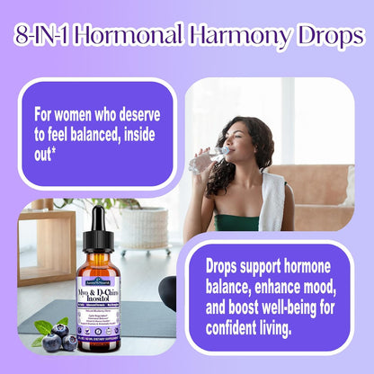 Myo-Inositol & D-Chiro Inositol Supplement for Women - 40:1 Ratio - Supports Hormone Balance & Ovarian Health - with Organic Chaste Tree Berry, Ceylon Cinnamon for Cycle Regulation, Mood & Nerve Function