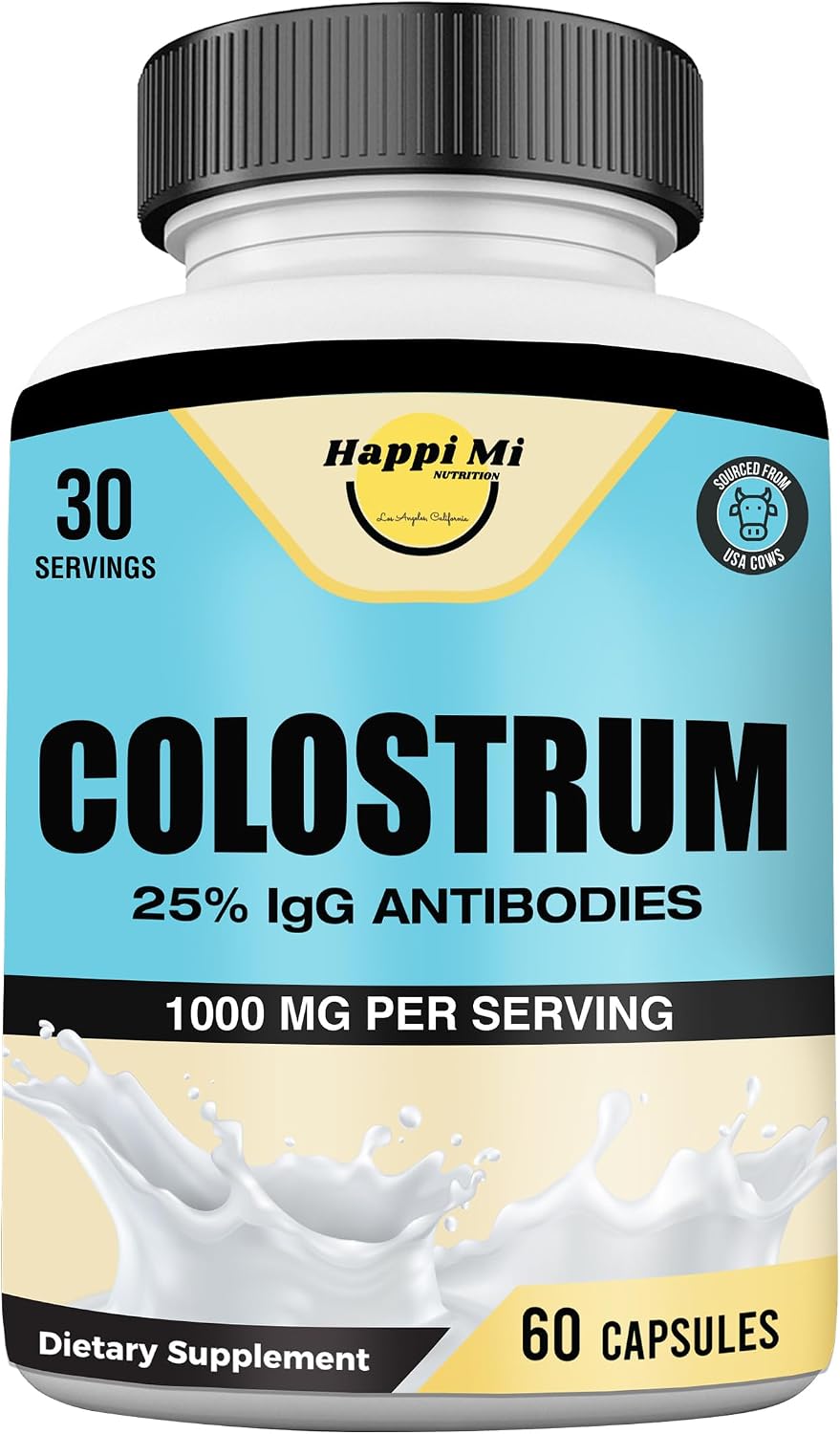 Happi Mi Nutrition Colostrum Capsules 1000mg – Immune & Gut Health, 60 Capsules - görsel 1