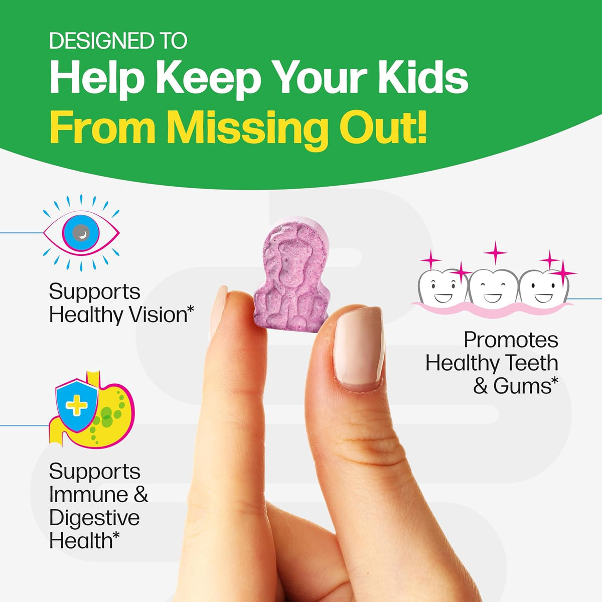 Culturelle Kids Complete Chewable Multivitamin + Probiotic, Ages 3+, 50 Chewable Tablets - görsel 4