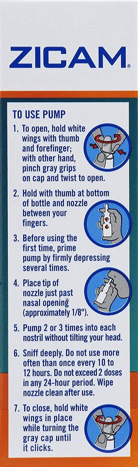 Zicam Intense Sinus Relief No-drip Liquid Nasal Spray with Cooling Menthol & Eucalyptus, 0.5 fl oz (Pack of 2) - görsel 2