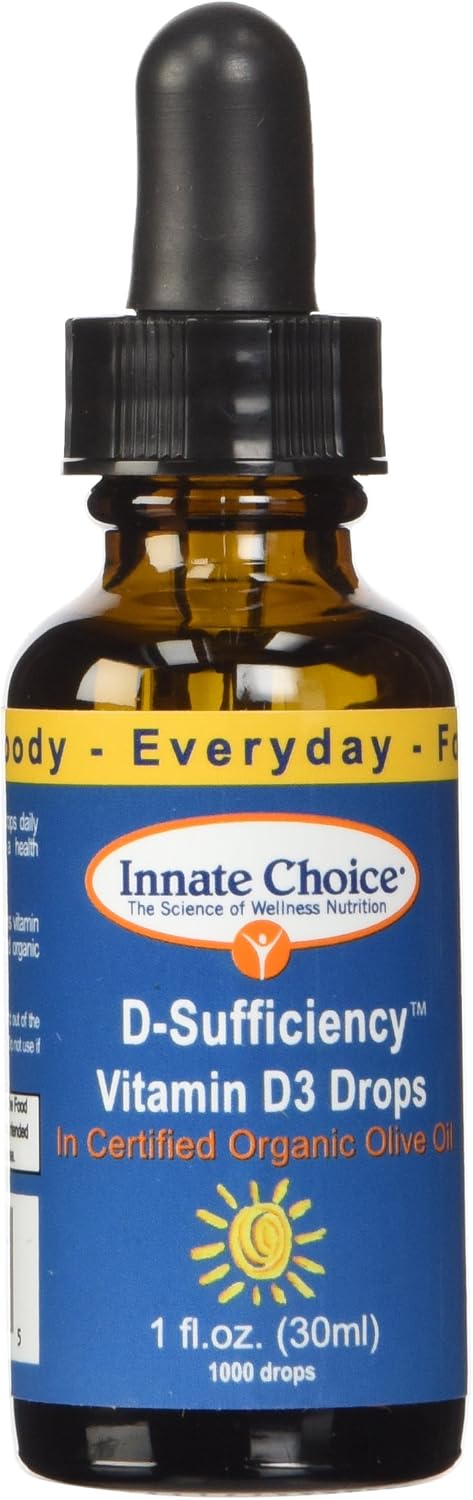 Innate Choice D Sufficiency Liquid Vitamin D3, 30 ml (500 IU per Drop) - görsel 1