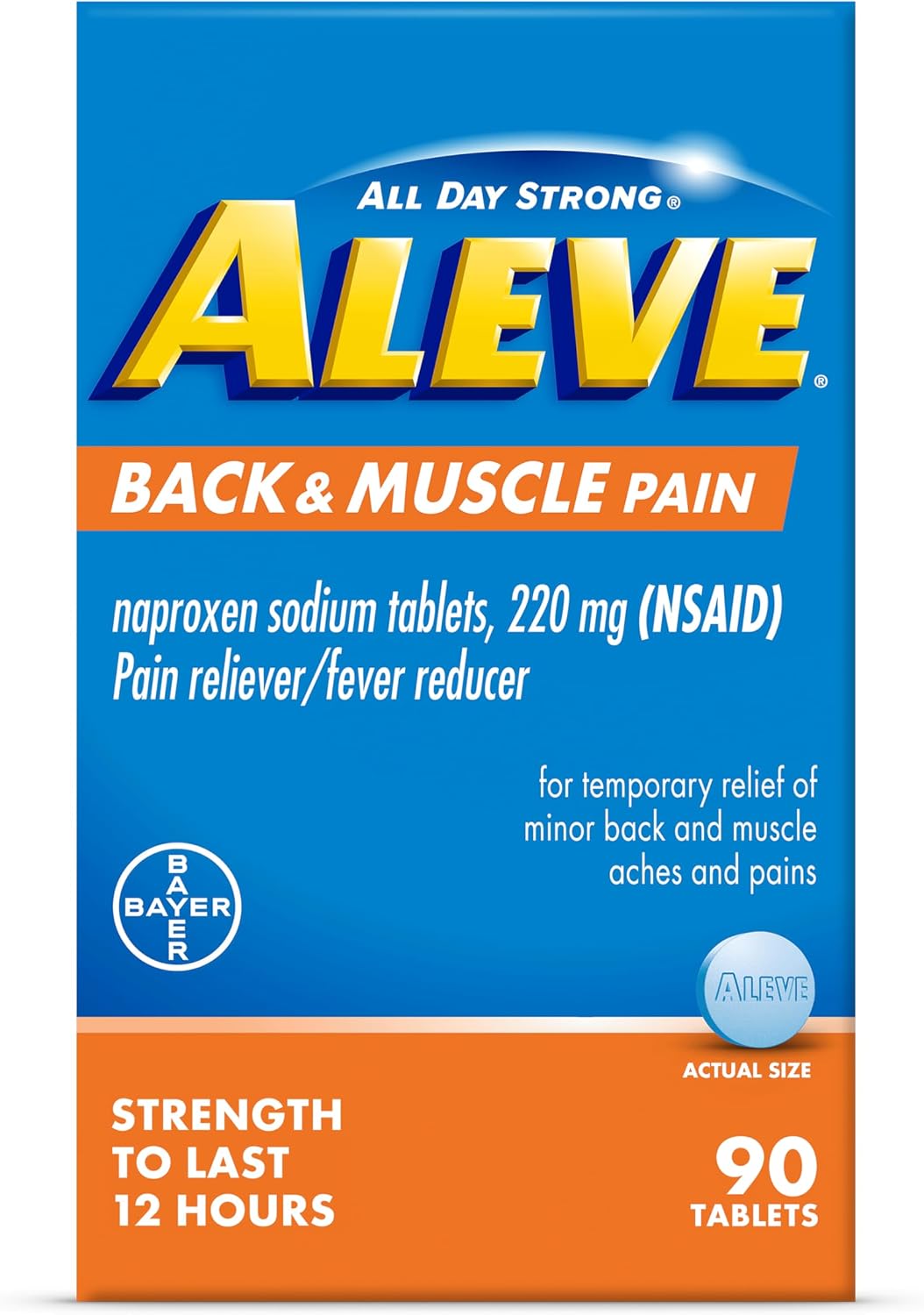 Aleve Back and Muscle Pain Tablets, 90 Tablets - görsel 1