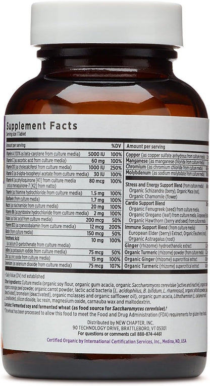 New Chapter Every Man's One Daily - Men's Multivitamin Fermented with Probiotics + Selenium + B Vitamins + Vitamin D3 + Organic Non-GMO Ingredients, 24 Tablets