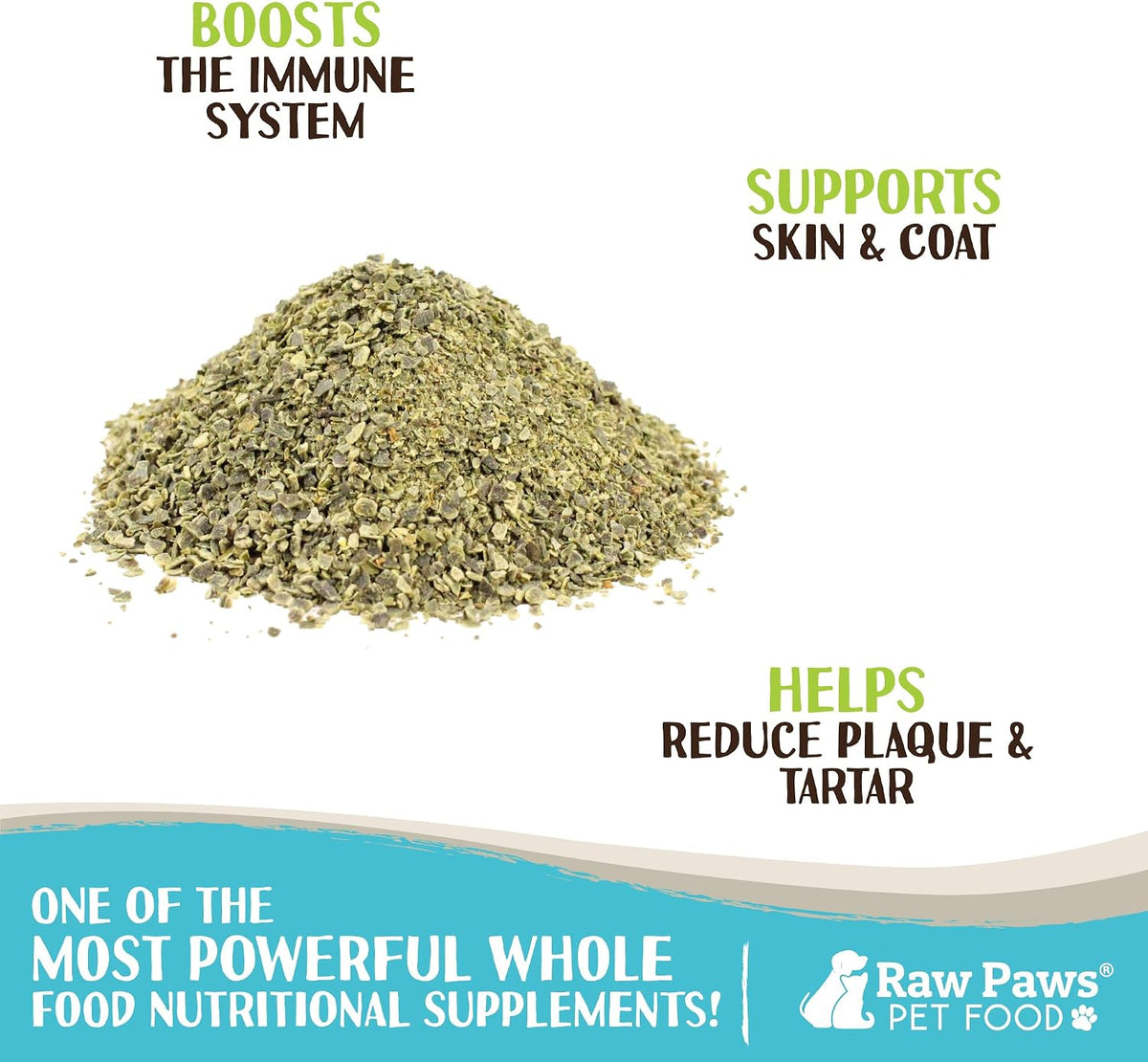 Raw Paws Organic Kelp Powder for Dogs & Cats (454g) - Supports Thyroid, Digestive and Immune Health - görsel 2