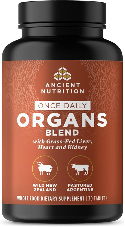 Ancient Nutrition Once Daily Organs Supplement Complex for Men, 30 Tablets