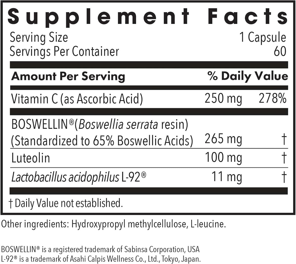 Allergy Research Group ARG Aller-Aid L-92 - Postbiotic Immune Support Supplement - L-92 with Vitamin C & Botanicals - Histamine & Seasonal Support - Hypoallergenic - 60 Servings - 60 Capsules - görsel 2
