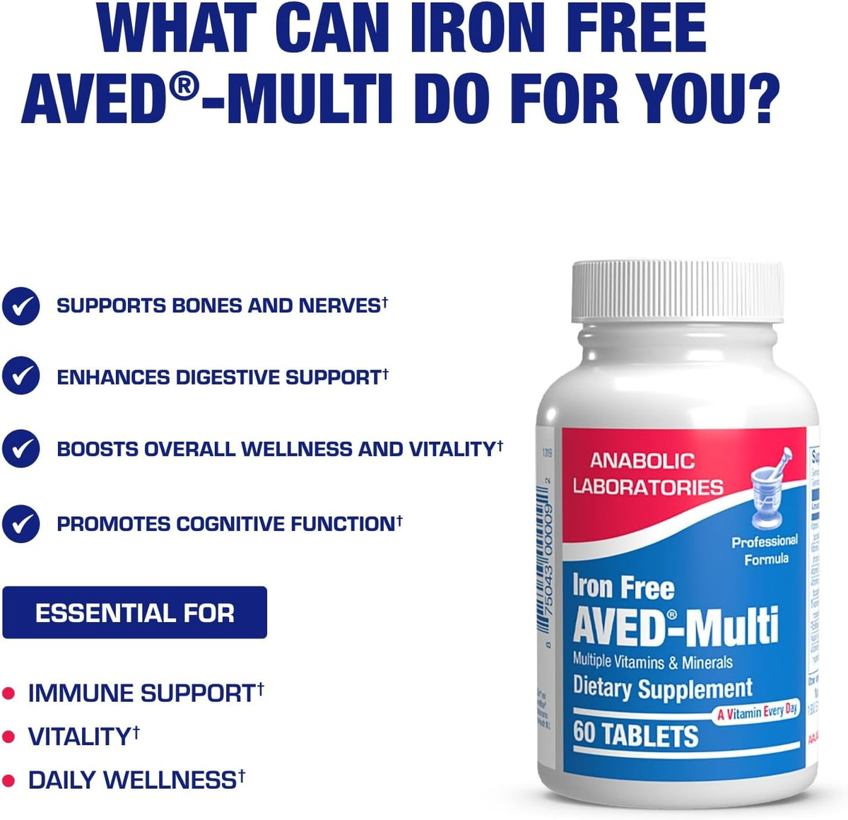30-In-1 Adult Multivitamin without Iron – Over 50 Multivitamin for Women and Men - görsel 5