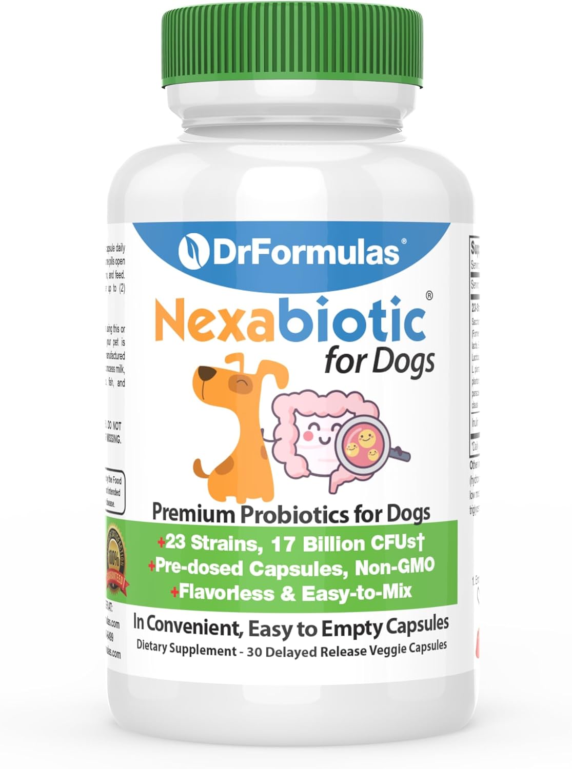 DrFormulas Probiotics for Dogs & Puppies – 23 Strains, Flavourless, Pre-dosed Capsules (30 Doses) - görsel 1