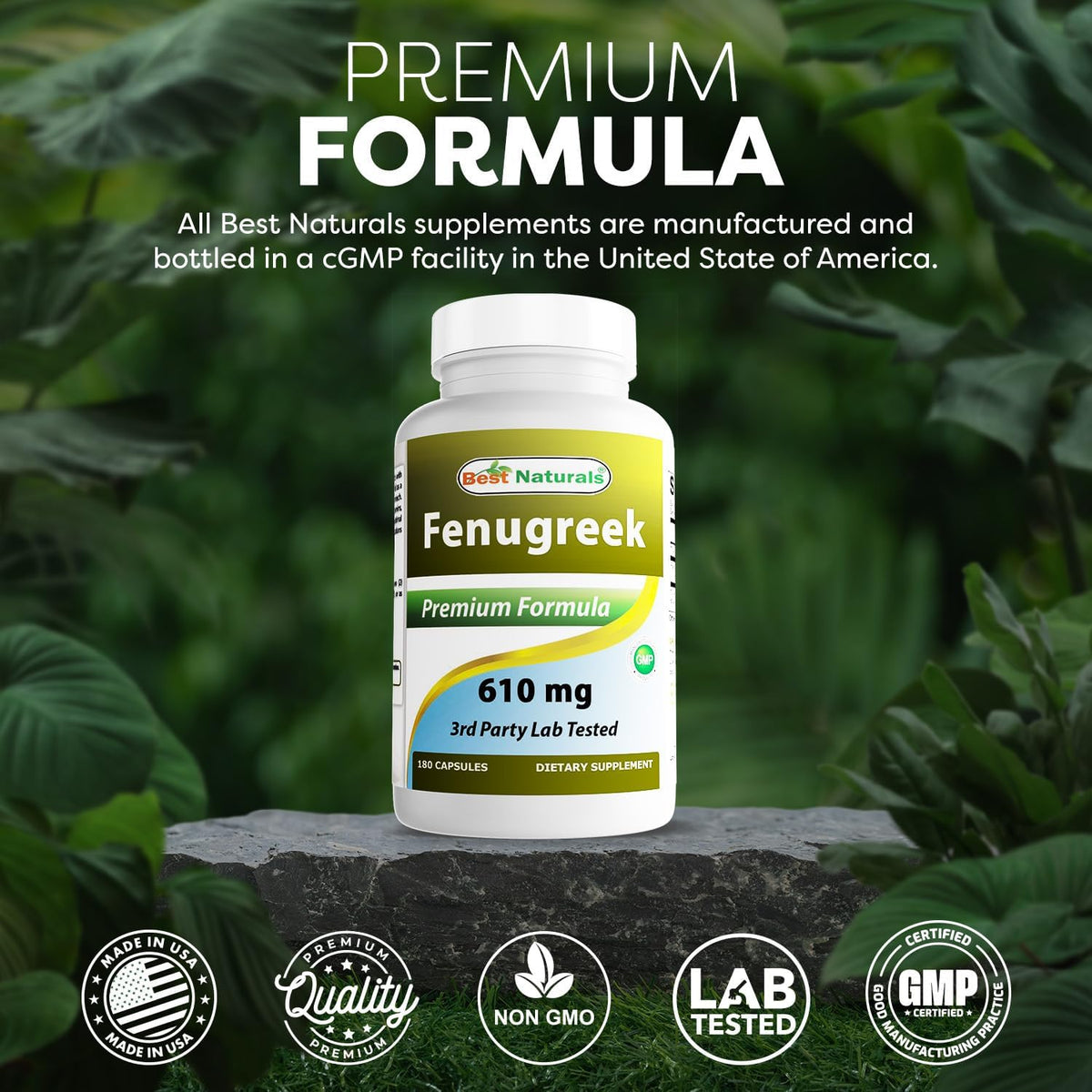 Best Naturals Fenugreek Seed 610 mg 180 Capsules - görsel 5