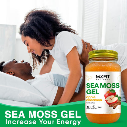 MAX FIT Sea Moss Gel (680 g) - Wildcrafted from Saint Lucia, 92 Vitamins & Minerals, Non-GMO, Vegan
